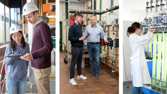 Zwei Studentinnen arbeiten zusammen 