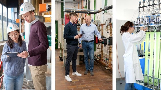 Zwei Studentinnen arbeiten zusammen 