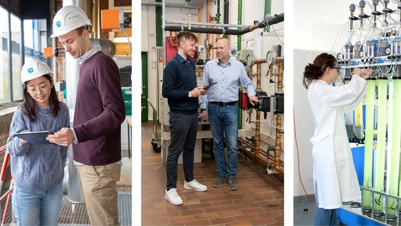 Zwei Studentinnen arbeiten zusammen 