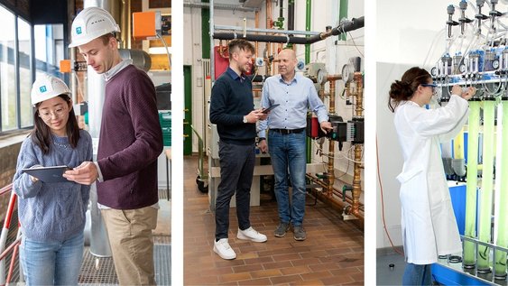Zwei Studentinnen arbeiten zusammen 