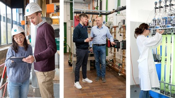 Zwei Studentinnen arbeiten zusammen 