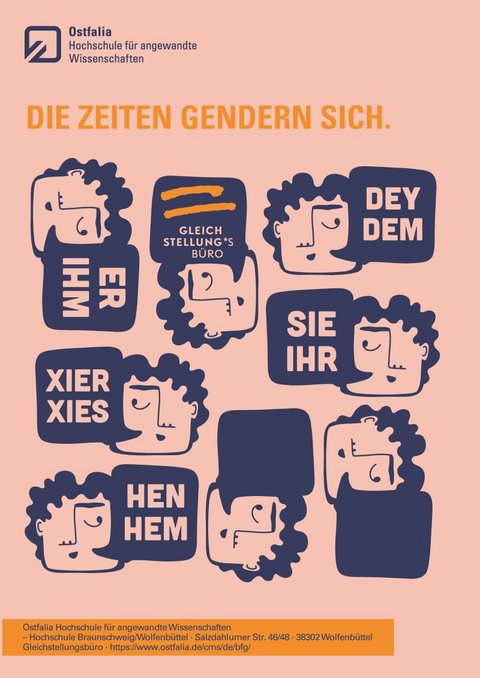Postkarte Die Zeiten gendern sich