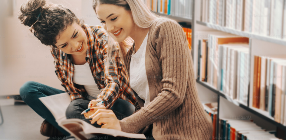 Studierende in der Bibliothek