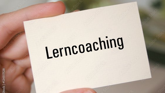 Eine Visitenkarte auf der Lerncoaching steht